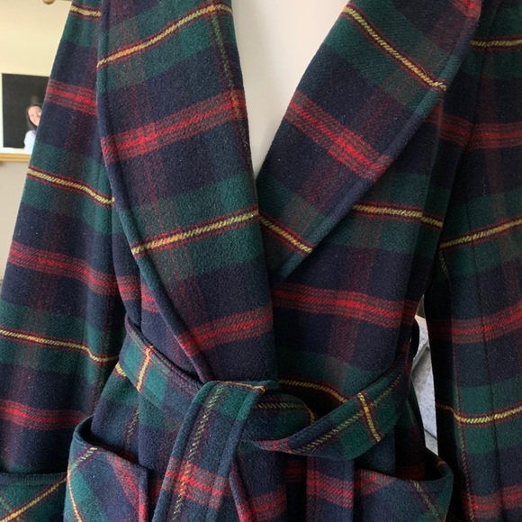 Pendleton Wool Belted Plaid Coat Vintage - Picture 4 of 8